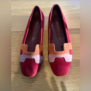 Stylish Red and Pink Women's Loafers